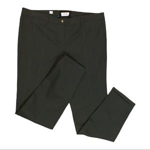 Per Se by Carlisle Size 10 Black Pants Cotton Zipper Pockets Textured 29" Inseam